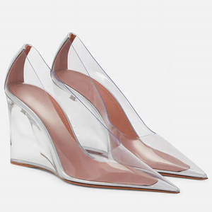 2024, superventas, zapatilla <span class=keywords><strong>de</strong></span> <span class=keywords><strong>cristal</strong></span> <span class=keywords><strong>de</strong></span> <span class=keywords><strong>Cenicienta</strong></span>, zapatos <span class=keywords><strong>de</strong></span> tacón <span class=keywords><strong>de</strong></span> cuña superalto <span class=keywords><strong>de</strong></span> PVC transparente para calzado <span class=keywords><strong>de</strong></span> mujer - Product Image 1