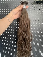 50 mèches d'extensions de cheveux naturels 100% humains, micro-anneaux, micro-liens, micro-perles, cheveux vierges Remy européens lisses