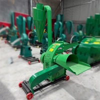 Broyeur à marteaux à double usage sec et humide pour l'alimentation animale, machine à broyer les tiges de maïs et la paille, broyeur universel pour les coques de riz