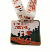 Médaille en alliage de zinc bon marché pour la danse pour le vélo, le sport, le marathon et la course à pied.