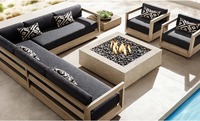 Ensemble de canapés modulables pour fauteuil de jardin en teck massif Ensemble de canapés modulaires d'extérieur Ensemble de salons en teck massif