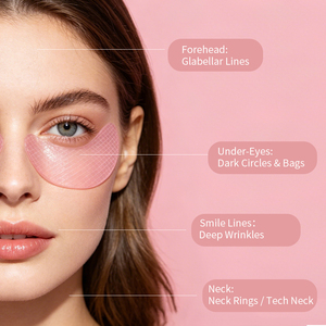 แผ่นมาส์กใต้ตา PDRN สีชมพู ลดบวม ลดริ้วรอย สดชื่น ไม่เหนียวเหนอะหนะ สไตล์เกาหลี ขายส่ง - Product Image 3