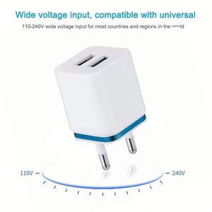 Universal Mobile Phone Charger Dual Usb Port 10w US Wall Charger <b>Block</b> Portable 2.1a Power Charger Adapter - Product Image 4
