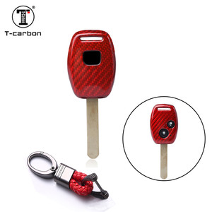 Funda de Fibra de Carbono para Llave de 2 Botones, Color Rojo, para <span class=keywords><strong>Honda</strong></span> CR-V Odyssey Pilot - Product Image 6