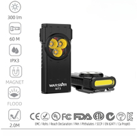 Mini lampe torche porte-clés personnalisable avec logo, rechargeable par USB, magnétique, étanche, double source lumineuse, OEM ODM, garantie 2 ans