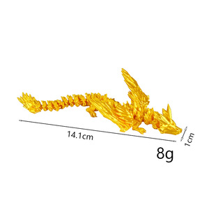 Modellino di Drago Volante in Cristallo Colorato Stampato in 3D, 14,1 cm, Ornamento da Scrivania, Artigianato Artistico, Action Figure Articolata, Regalo - Product Image 1