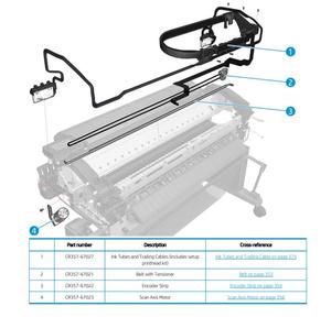 Tubes d'encre CR357-67027 et câbles traînants pour HP DesignJet T920 T1500 T2500 T3500 T1530 T7200 <span class=keywords><strong>T1600</strong></span> - Product Image 4