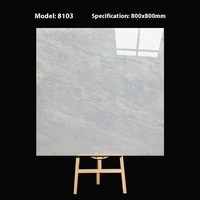 Baldosa de Porcelana Vitrificada de 800x800mm, Efecto Mármol, Antideslizante, para Proyectos de Salas de Estar en Apartamentos