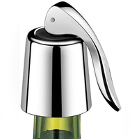 Bouchons de vin en acier inoxydable bouchon de bouteille de vin bouchon avec Silicone réutilisable économiseur de vin étanche garder frais argent