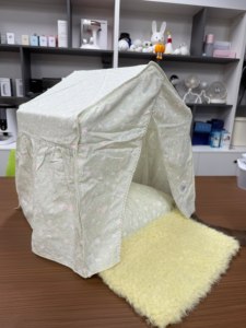 Cama de Alta Calidad Estilo Japonés para Gatos y Perros, Fácil de Montar, de Tela de Algodón Estampada, Plegable, de Plástico - Product Image 4