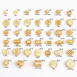 Accesorios de Metal con Cuentas de Cobre Dorado para Hacer Colgantes, Collares, Pendientes, Pulseras, Dijes de Joyería para Diseño Creativo - Product Image 2