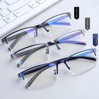 Nouvelles Lunettes de Lecture Demi-Cerclées de Haute Qualité pour Hommes d'Affaires E5L, Anti-Lumière Bleue, Lunettes d'Ordinateur Optiques