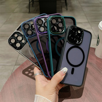 Nouvelle affaire haut de gamme haute qualité couleur unie étui de téléphone magnétique pour Iphone 14 Pro Max 13 12 11 Protection contre les chocs étui d'origine