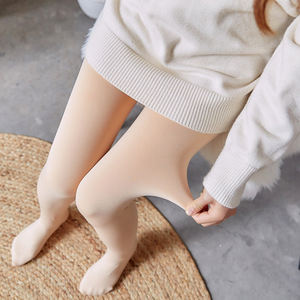 Pantalon personnalisé une pièce automne hiver <span class=keywords><strong>couleur</strong></span> <span class=keywords><strong>chair</strong></span> plus velours leggings fins et chauds pour femmes avec des caractéristiques opaques sans couture - Product Image 4