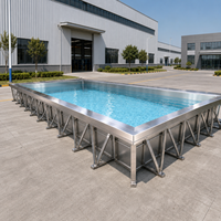 Piscine hors sol de 25 m avec parois en acier galvanisé et structure en acier inoxydable pour usage familial extérieur, design moderne et personnalisé