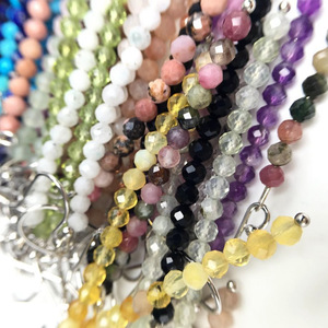 Crystal Zircon Tassel Earrings for Women Cut Corner 4mm Stone Beads, Long Dangle Earring Handmade Accessories Trendy Ear Jewelry - Product Image 2