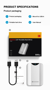 Kodak New for P232 PHDD <b>1TB</b> 2TB External <b>USB</b> 3.0 Compact Drive for Desktop Use PHDD - Product Image 5
