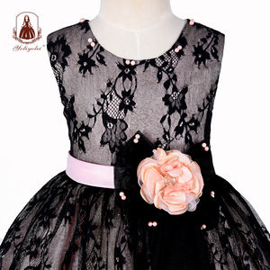 Del partito di estate della ragazza boutique di abbigliamento vestiti netti ragazza di disegno <span class=keywords><strong>nero</strong></span> del <span class=keywords><strong>vestito</strong></span> dalla principessa - Product Image 4