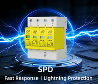 Parafoudre 3P N Type 2 SPD 40kA pour rail DIN, dispositif de protection contre les surtensions pour systèmes de distribution AC et solaires