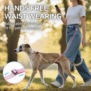 QQPETS guinzaglio per cani Anti-groviglio regolabile a 360 ° da allenamento con guinzaglio a mani libere da allenamento da 4-7 ft - Product Image 2