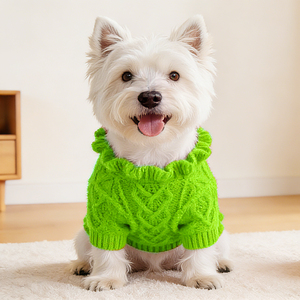 Suéter <span class=keywords><strong>para</strong></span> Perro de Lana y Algodón Suave, con Estampado Invernal y Lazo, Ecológico, <span class=keywords><strong>para</strong></span> Teddy y Bichón Frisé - Product Image 6