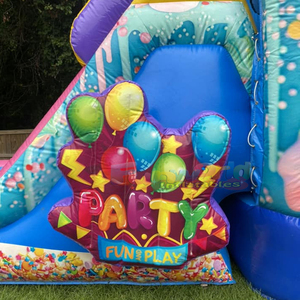 Castillo hinchable sugar rush birthday combo <b>inflatable</b> slide bounce <b>house</b> commercial bouncing castle for kids - Product Image 5