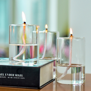 Résistant à la chaleur clair soufflé à la main cylindre lampes à <span class=keywords><strong>huile</strong></span> <span class=keywords><strong>en</strong></span> <span class=keywords><strong>verre</strong></span> - Product Image 3
