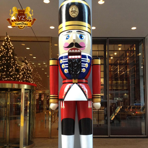 Bán Buôn Trang Trí Nội Thất Hiện Đại Giáng Sinh Kích Thước Lớn Nutcracker Nhựa Sợi Thủy Tinh Nutcracker Bức Tượng Hot Bán - Product Image 3