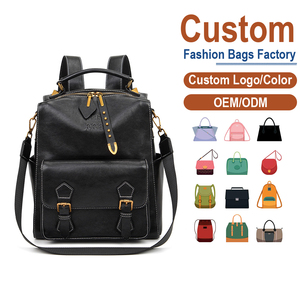 Sac à dos en cuir de style britannique vintage personnalisé en usine – Sac à bandoulière classique pour étudiantes - Product Image 1