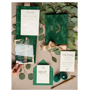 Ismarlama hint lüks altın folyo akrilik kadife düğün davetiyesi De 15 Ans kutusu çocuklar için doğum günü davetiye kartları için - Product Image 1