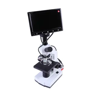 Ветеринарный микроскоп с экраном 7 дюймов, Биологический микроскоп для спермы животных, оборудование для наблюдения за спермой и овуляцией домашних животных