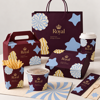 Boîtes rigides en papier kraft imprimées sur mesure, sacs, gobelets, bols avec logo pour l'emballage à emporter des restaurants - Vente en gros
