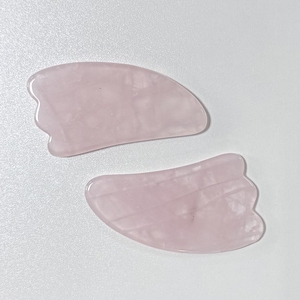 Jade Naturel Vert Naturel Rose Quartz Guasha Pierre Corps Massage Outil À La Main Rose Quartz Gua Sha - Product Image 2