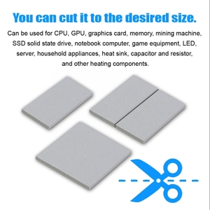 แผ่นปิดช่องนำความร้อน15W 17W แผ่นรอง2.15นำความร้อน1 1.5 2.25 2.75 3 mm 12.8W/MK GPU CPU แผ่นความร้อนซิลิคอนกำหนดเอง - Product Image 4