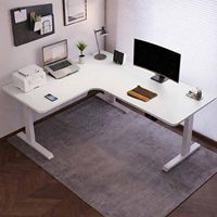 Bureau de jeu en forme de L de haute qualité à prix d'usine, bureau d'angle pour ordinateur, bureau réglable en hauteur avec support pour écran