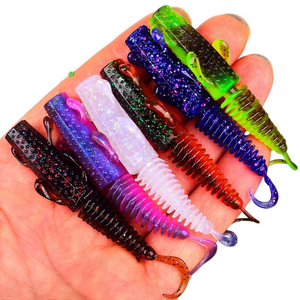 Lot <span class=keywords><strong>de</strong></span> 10 leurres souples en TPE ultra-résistants 10X, micro-vibrations réalistes, <span class=keywords><strong>pour</strong></span> achigan, brochet et dorade, 3 pouces, 3,5 g - Product Image 3