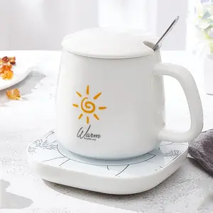 אלחוטי מטען לשמור מזל קפה-חלב-כוס-חם חשמלי היוקרה שולחן כוס קפה ספל חם קבוע קפה חם כוס