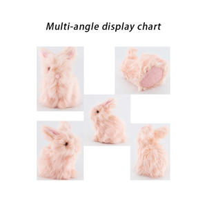 Lapin en peluche fait à la main animaux en peluche doux cadeaux de Pâques personnalisés sublimation lapin lapin jouets Figurines décoration de fête - Product Image 6