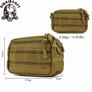 กระเป๋าคาดเอว MOLLE รุ่นมินิ แบบสะพายข้าง ทำจากไนลอน สำหรับป้องกันขั้นสูง น้ำหนักเบาพิเศษ สำหรับอุปกรณ์ทางยุทธวิธี - Product Image 5
