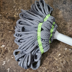 Self Wringing <b>Mop</b> Polyester Round Hands Free <b>Rotating</b> Floor <b>Mop</b> Bathroom Use - Product Image 3