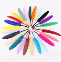 Plume d'oie naturelle pour artisanat artistique bricolage stylo aile coiffure Costume chapeau accessoire de cheveux carnaval fête mariage maison décor de noël