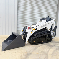 Derette V1000 Mini-Raupenlader mit Hydraulikgreifer-Anbaugeräten Hoflader