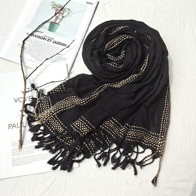Polyester Paisley Jacquard Pashmina Scarf Shawl