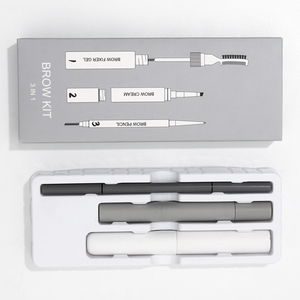 Набор веганских теней для бровей, гель-бальзам и восковая щетка, карандаш с логотипом под заказ, набор для укладки бровей 2022, набор для лифтинга бровей частной марки - Product Image 6