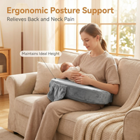 Coussin d'allaitement pour femmes enceintes, mousse à mémoire de forme, design enveloppant, un indispensable pour l'allaitement, soutien lombaire, dossier.