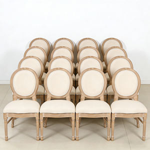 Ghế ăn kiểu Louis XVI cổ điển sang trọng, chân gỗ chạm khắc, đệm êm ái, thích hợp cho nhà hàng, tiệc chiêu đãi. - Product Image 1