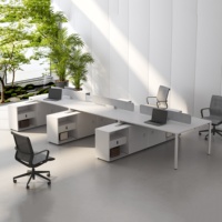 2022 nuovo Design a forma di L moderna mobili per ufficio Manager tavolo da scrivania con cassetti di stoccaggio