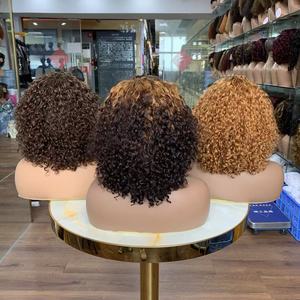 Oferta Relámpago: Peluca Bob de Cabello Humano Vietnamita 100% con Flequillo Rizado, Hecha con Cabello de Doble Trama y Rizos de Lujo para Mujer - Product Image 5