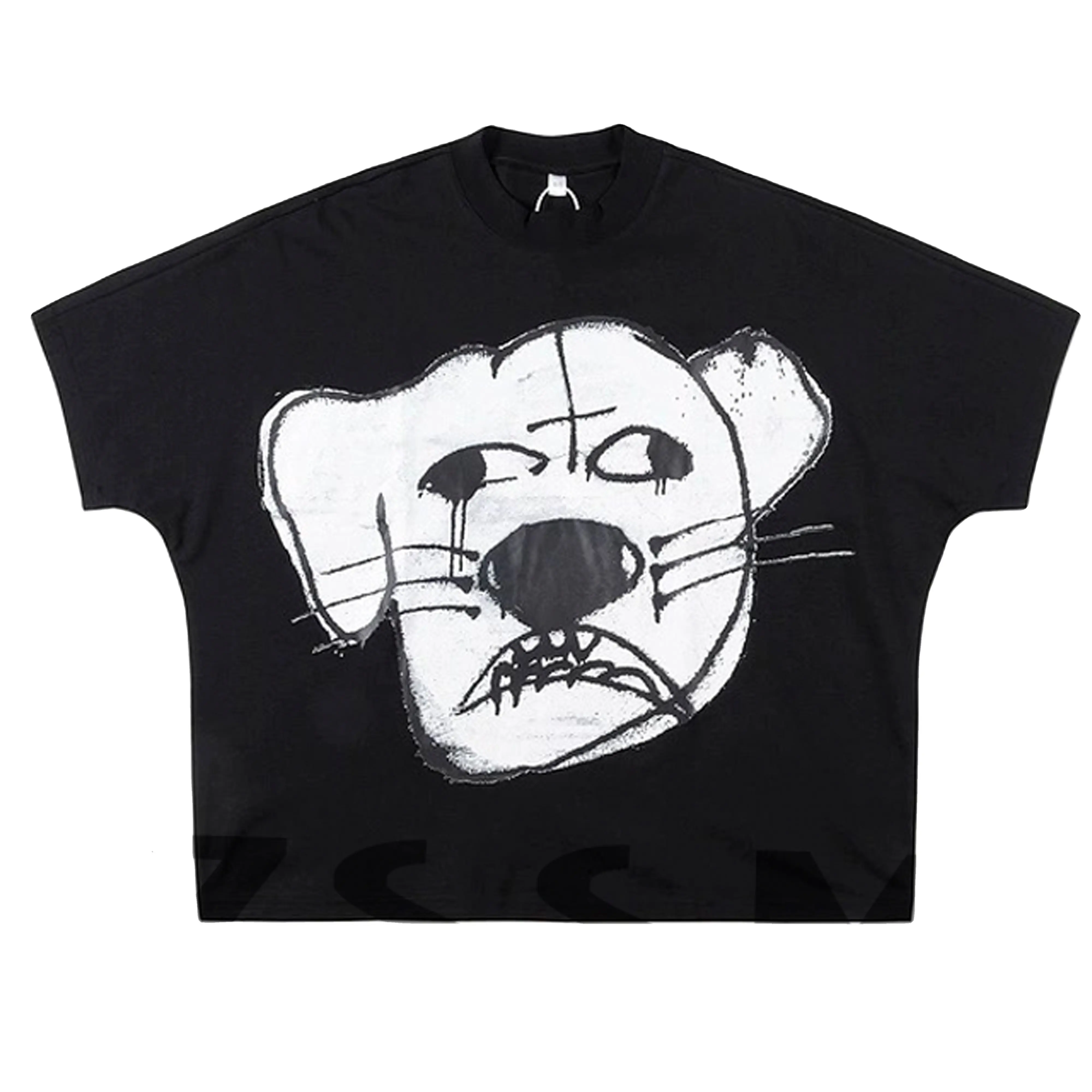 ZSSM Design T Shirt Drop Shoulder Boxy Cropped Solid Pattern tsirt cotton t shirt Street Style T shirts For Summer