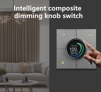 Interrupteur intelligent mural dissimulé Anjielo X3 en ABS+PC, 3 gangs, application Smart Life pour variateur, 250V 15A